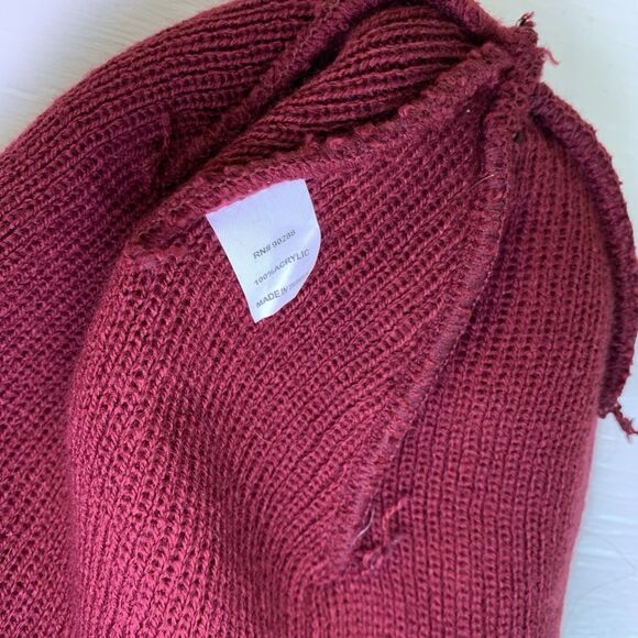 Adidas Originals Knit Unisex Trefoil Winter Fall Ski Beanie Hat One Size Red - Picture 6 of 7